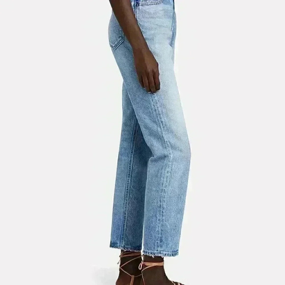 NWOT Moussy Vintage Glen High Rise Straight Leg Light Wash Jeans Size 31 - Picture 3 of 11